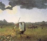 Giovanni Segantini The Hay Harvest Spain oil painting artist